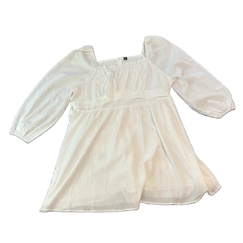 Peasant Milkmaid Renaissance Fair White Womens Dress 4XL Bohemian Cottagecore